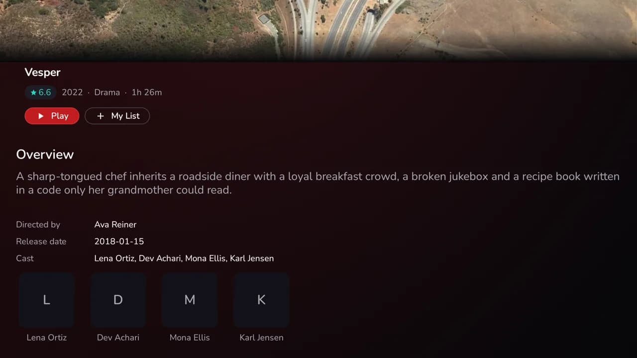 Title details — demo app screen