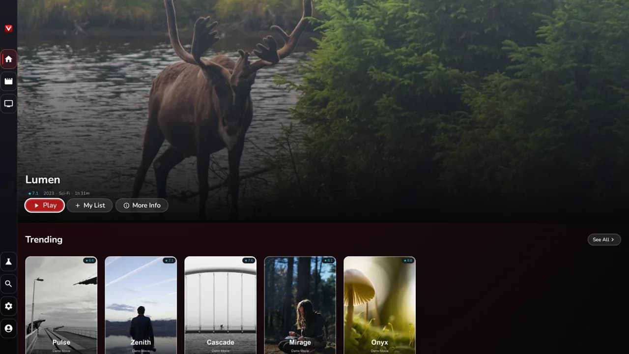 Android TV & Fire TV app — demo library