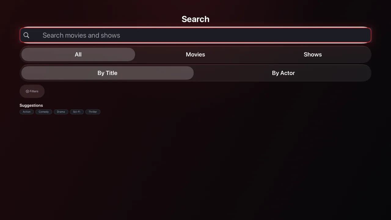 Search — demo app screen