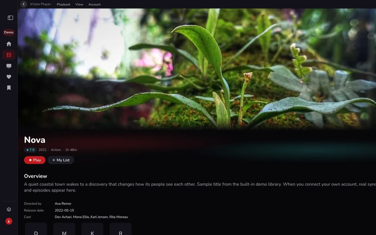 Title details — demo app screen